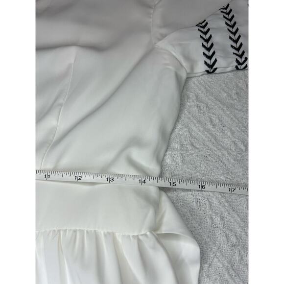 Petallush White Nautical Coastal Summer Maxi Dress Cottagecore Embroidered - Picture 10 of 11